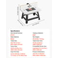 Miniatyrbillede 7 af 11: Bordfræserbord 24x15,7 tommer, med hegn, MDF-top, støvopsamlingsport, robust konstruktion