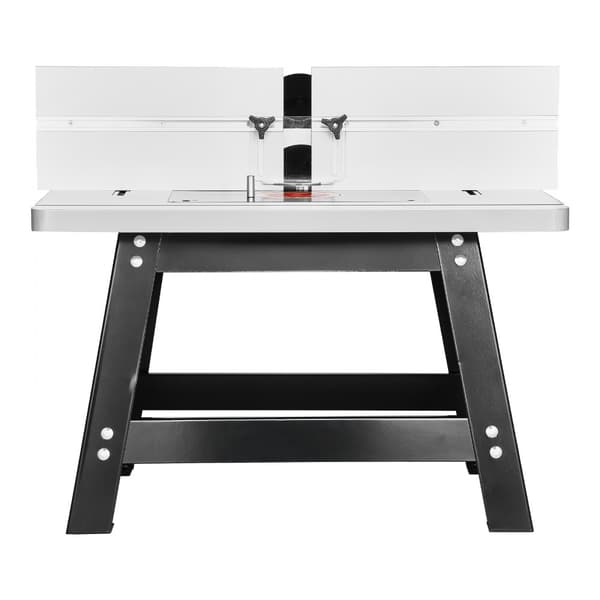 Bordfræserbord 24x15,7 tommer, med hegn, MDF-top, støvopsamlingsport, robust konstruktion