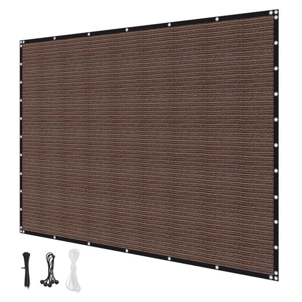 Aurinkosuoja 90%, kangas, näköeste 10x12 jalkaa, Patio- ja puutarhakäyttöön, Ruskea