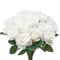 Miniatyrbillede 9 af 11: Hvide Roser Kunstige Blomster, 120 stk. Realistisk Buket, Perfekt til Juleboligindretning