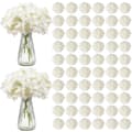 Miniatyrbillede 1 af 11: 205 stk Kunstige Silkehortensia Blomster, 9,8 tommer Buketarrangement, Hvid