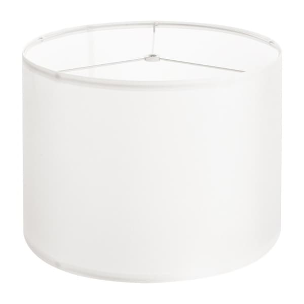 Trommelampeskærm 33x33x25 cm, Mellem Rund Lampeskærm, Off-white Hør