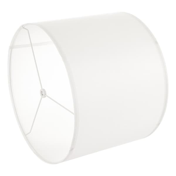 Trommelampeskærme Sæt, 2 stk., 16x16x12 tommer, Lampeskærm med Harpe, Off-White Farve