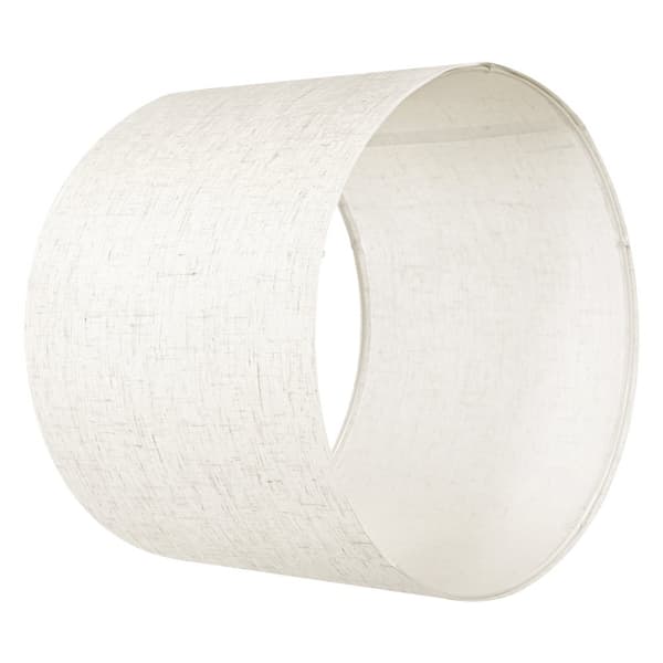 Rumpu-lampunvarjostin, 2 sarjaa, 13x13x10 tuumaa, Keskikokoinen pyöreä varjostin, vaalea pellava