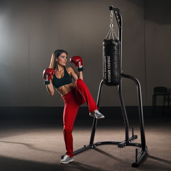 Boxningssäck Ram, Kraftigt Boxningsställ i Stål, Idealisk för Gym och Fitness Träning