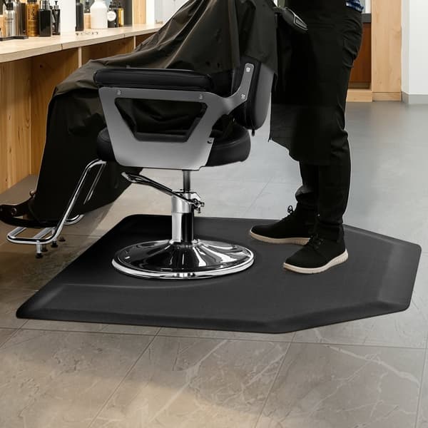 Frisør Salonmåtte, Sekskantet 1225 x 1505 mm, 13mm tykkelse, Komfort og Holdbarhed