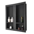 Miniatyrbillede 9 af 11: Brusniche Indbygget Væghylde, 40,6 x 81,3 cm, Ideel til Badeværelse, Dobbeltplads Design