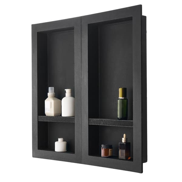 Brusniche Indbygget Væghylde, 40,6 x 81,3 cm, Ideel til Badeværelse, Dobbeltplads Design