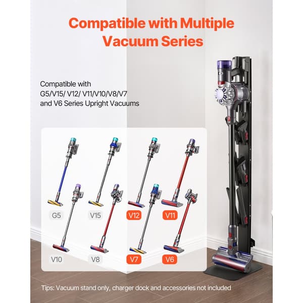 Dyson Multi-Models Pölynimurin Teline, Vakaa Säilytysteline, Musta