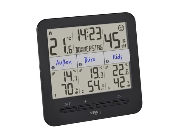 TFA Dostmann KLIMA@HOME 2 trådløs termo/hygrometer svart (30.3075.01)