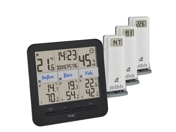 TFA Dostmann KLIMA@HOME 2 trådløs termo/hygrometer svart (30.3075.01)