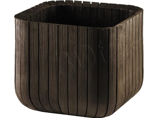Keter Donica Curver Cube Planter L Brązowy (229533)