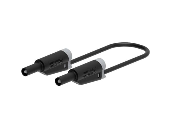 Electro PJP 2714-IEC-CD1-100N Testijohto Pistokeliitäntä 4 mm, banaanipistoke 100 cm Musta 1 kpl