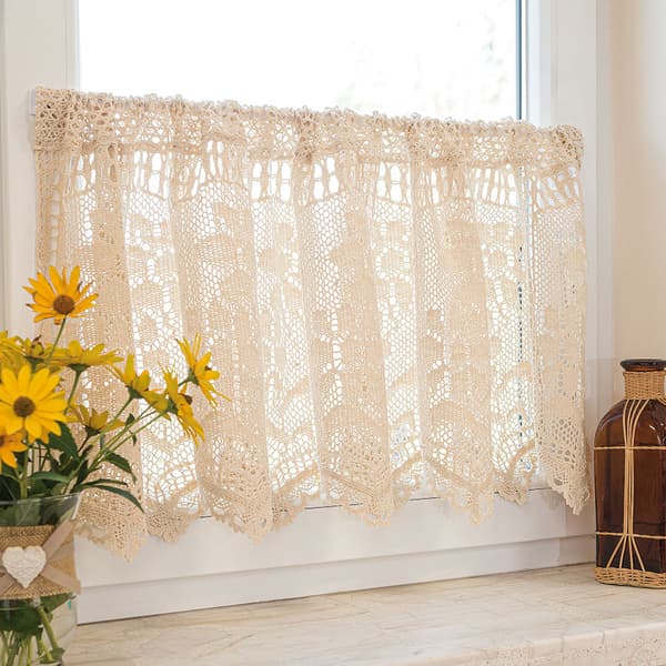 INESS Færdigt gennembrudt gardin, bredde 150 x højde 40 cm, farve 012 creme 913501