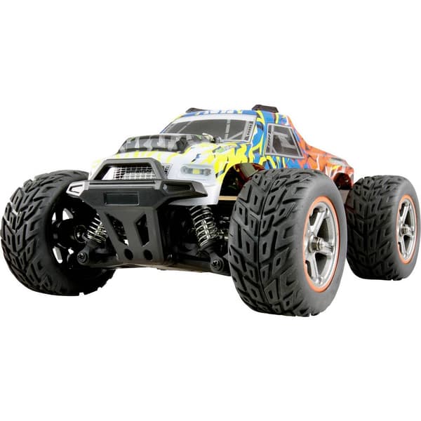 Orange Amewi Blå, Borst Motor 1:20 Rc Bil Nybörjare Elektrisk Monstertruck Fyrhjulsdrift (4Wd) Rtr Med Ljuseffekt