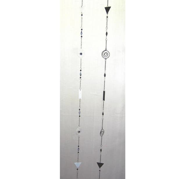 Hängdekoration Black and white i smide och glas, 8-pack
