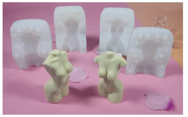staty Människokropp Silikonform mold Stearinljus Plaster Candle