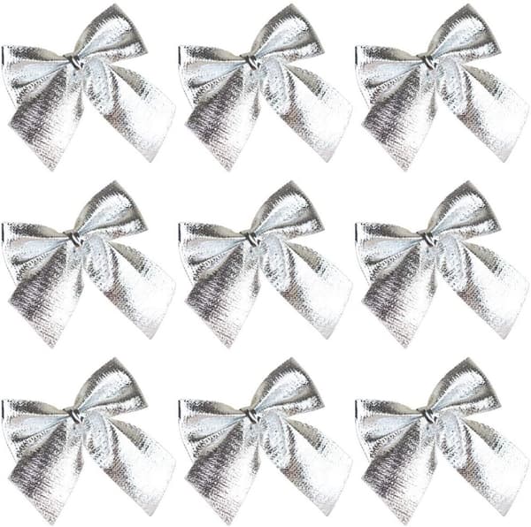 INF Julrosetter juldekoration silver 12-pack