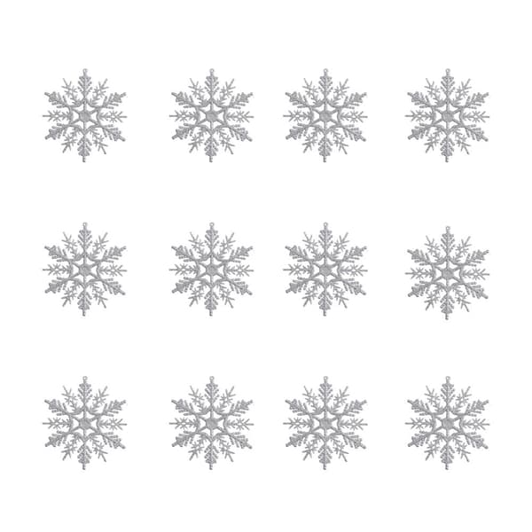 INF Juldekoration Snökristall silver 12-pack