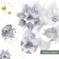 Miniatyrbilde 2 av 5: INF Kunstige juleblomster sølv 5-pack julepynt