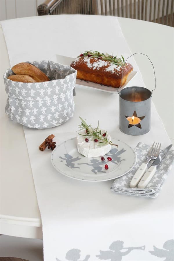 Engle dessert tallerken - 3 stk. til julebordet