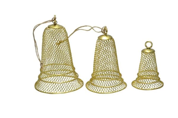 Jule klokker i messing - 3 pack