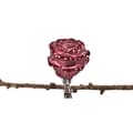Miniatyrbillede 1 af 2: 4 x Deko glas rosęr med clips i bordeaux