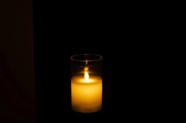 LED lys i glas sæt med 2 stk