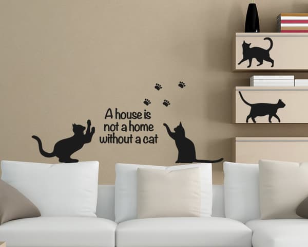Katter / Cats /  Wallsticker / vægdekor