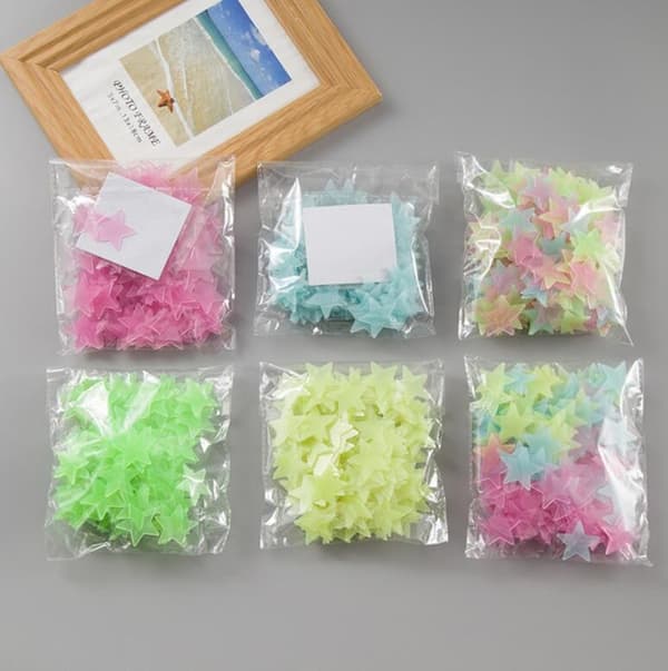 50-Pack - Stjärnhimmel - Väggdekal Självlysande Stjärnor