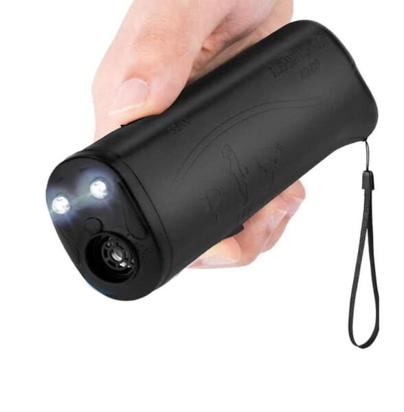Pet Dog Repeller Anti Barking Stop Bark Training Device Trainer LED Ultrasonic 3 i 1 Anti Barking Ultrasonic Uden batteri