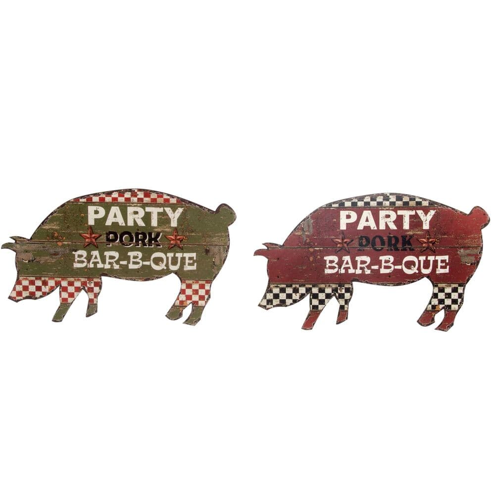 Väggdekoration DKD Home Decor Trä Antikbehandlad Grill (2 pcs) (51 x 30 x 1 cm)