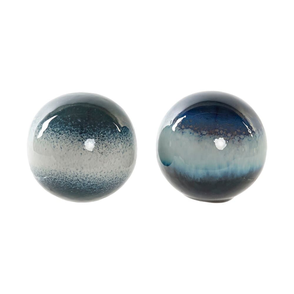 Dekorationsboll DKD Home Decor Porslin (10 x 10 x 10 cm) (2 antal)