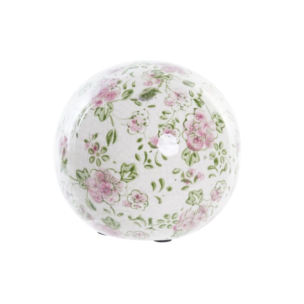 Dekorationsboll DKD Home Decor Virágok Stengods (12 x 12 x 12 cm)