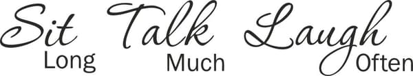 Wall Decal Sit Talk Laugh 56x10cm Black