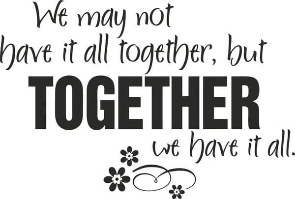 Wall Decal All Together 54x36cm Black