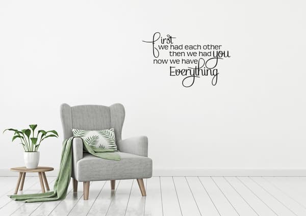 Wall Decal First and Everything 55x34cm Black