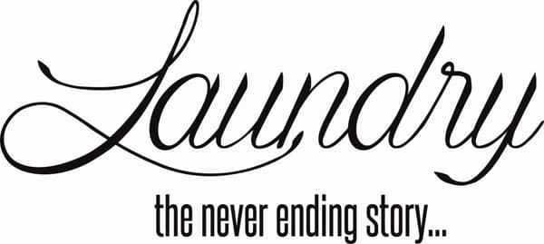 Wall Decal Laundry 55x25 Black