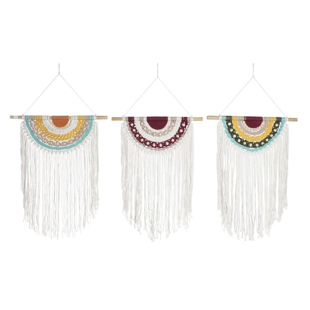 Hängdekoration DKD Home Decor Makramé Boho (50 x 1 x 95 cm) (3 antal)