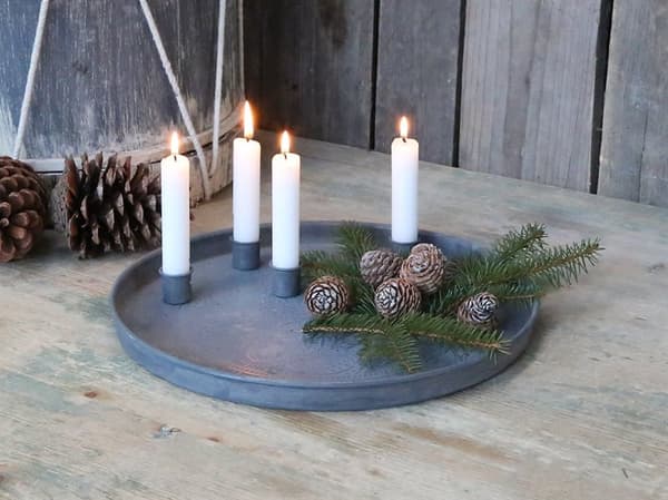 Adventsbakke m. magnet lysholdere