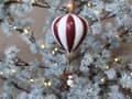 Miniatyrbilde 2 av 3: Hot air balloon with snowman for hanging - 2 Pack