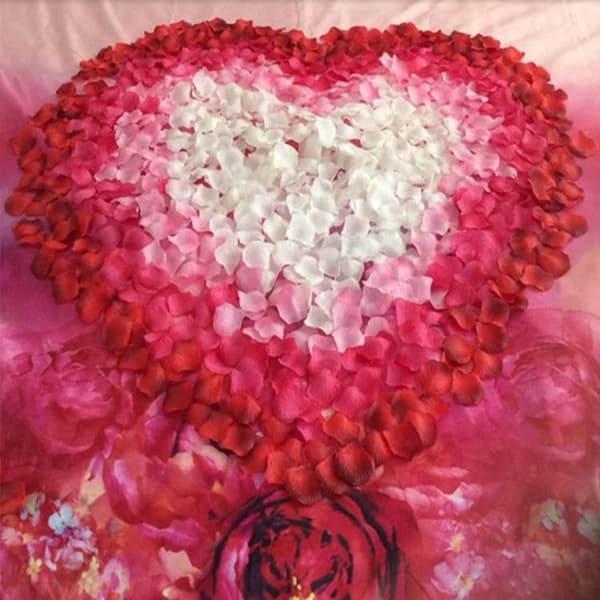 1000 PCS Artificial Wedding Rose Petals Flowers Wedding Decorations(Light Pink)