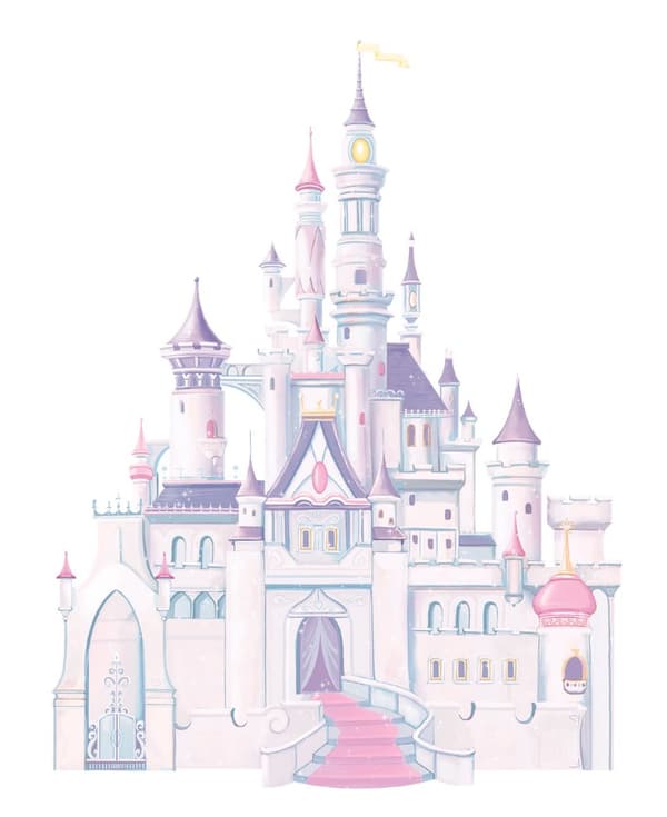 Disney Prinsess Slott Gigant Wallsticker
