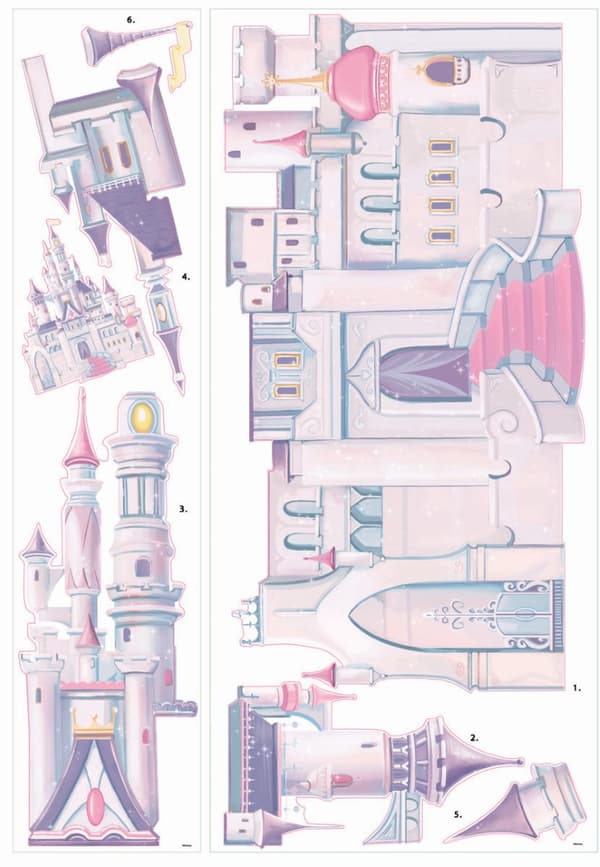 Disney Prinsess Slott Gigant Wallsticker