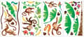Miniatyrbild 6 av 7: Apor Wallstickers