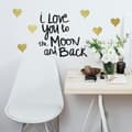 Miniatyrbild 1 av 5: Love you to the moon Wallstickers