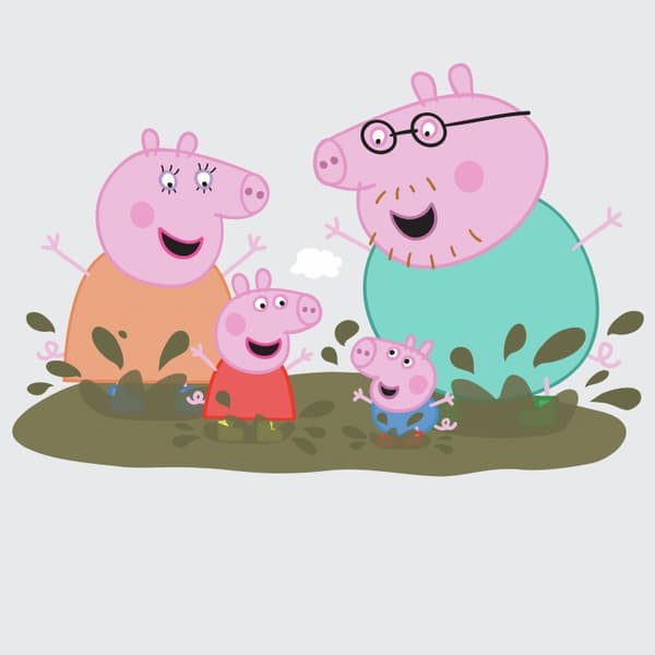 Peppa Gris Famillie Gigant Wallstickers