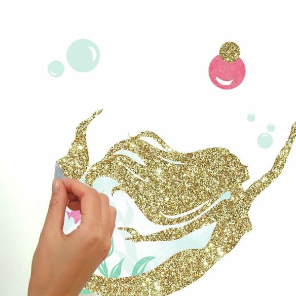 Havfrue glitter wallstickers