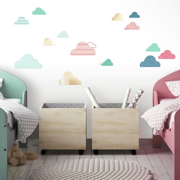 Vilda och fria moln wallstickers med spegel