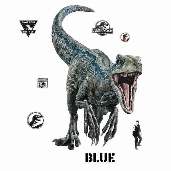 Jurassic World 2 BLUE VELOCIRAPTOR Gigant Wallsticker